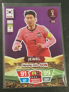 2022 Panini Adrenalyn World Cup Qatar Heung-Min Son #513 Jewel Trading Card