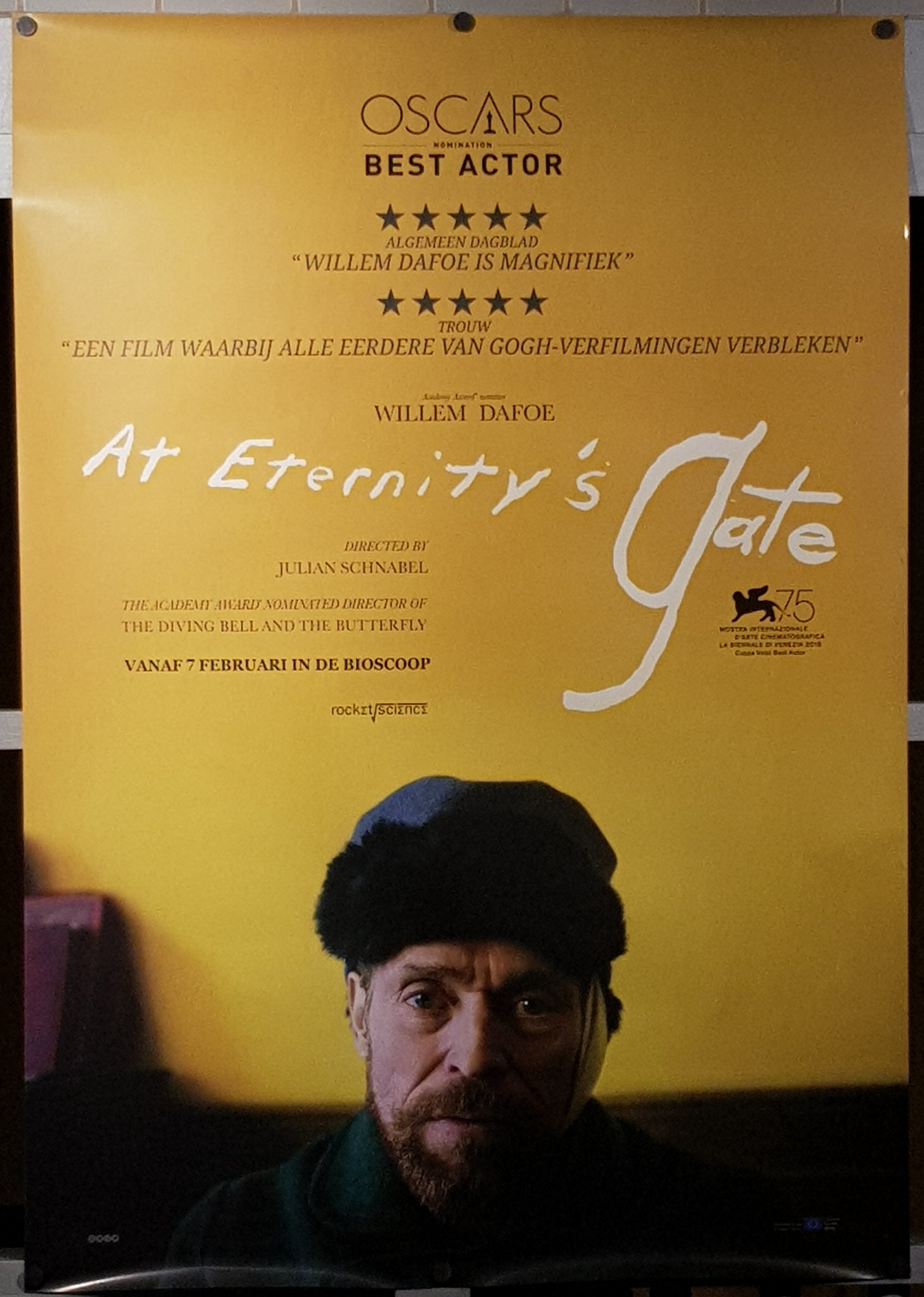 At Eternity's Gate Original 27x39" Dutch Movie Poster (2018)