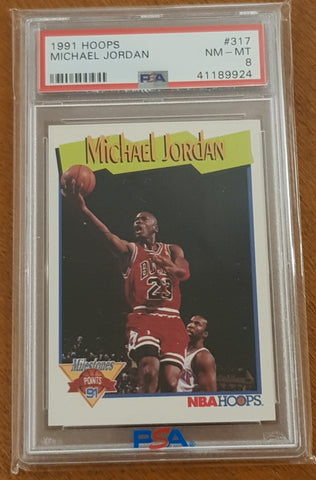 1991 NBA Hoops Michael Jordan #317 PSA 8 Trading Card