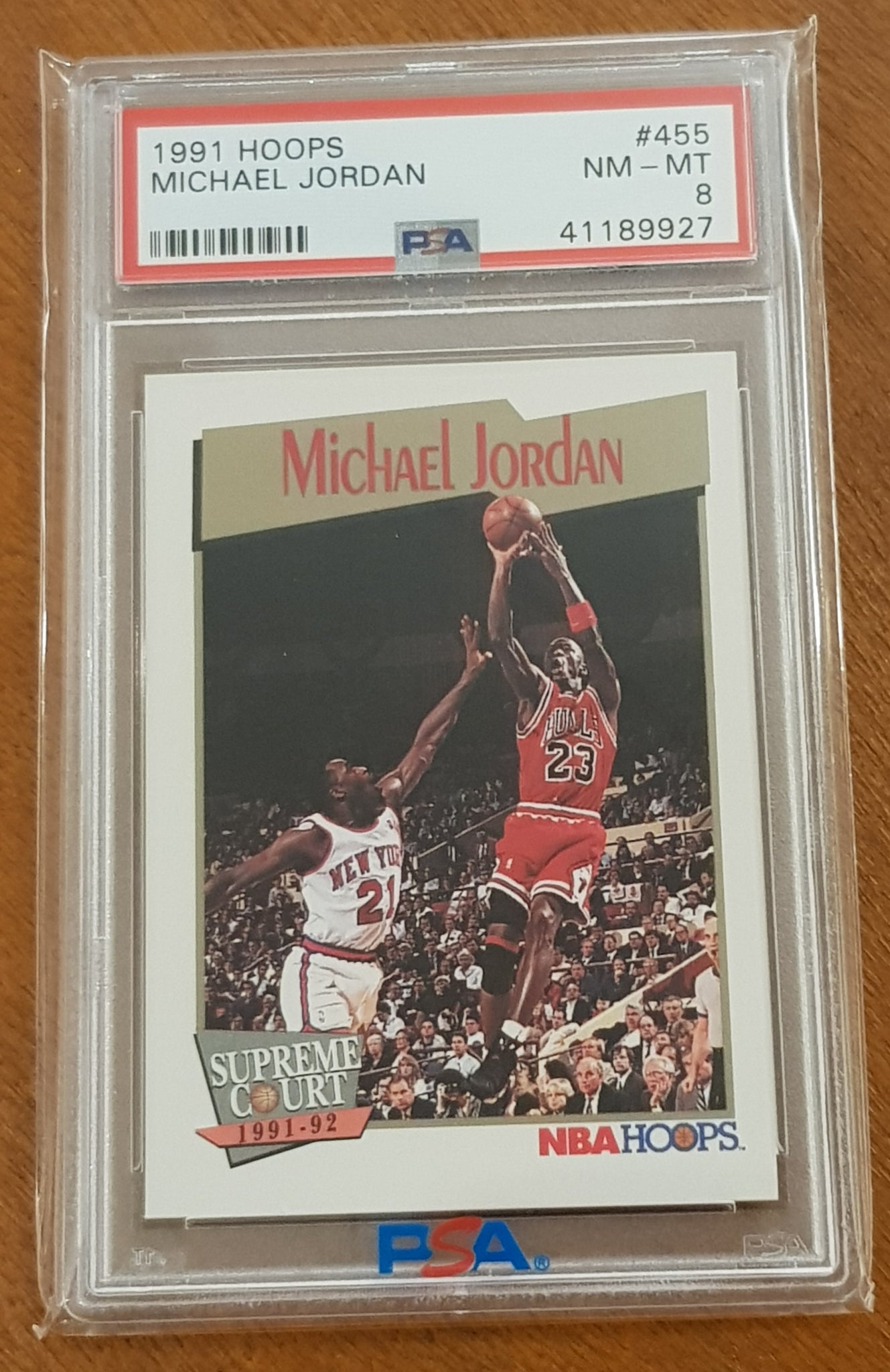 1991 NBA Hoops Michael Jordan #455 PSA 8 Trading Card
