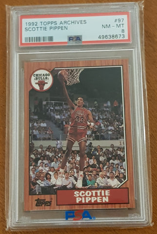 1992 Topps Archives Scottie Pippen #97 PSA 8 Trading Card