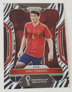 2022 Panini Prizm World Cup Pau Torres #225 Zebra SSP Trading Card