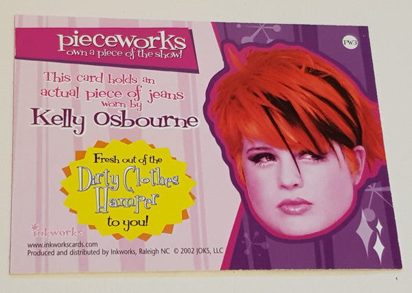 Osbournes Kelly Osbourne #PW3 Authentic Pieceworks Trading Card