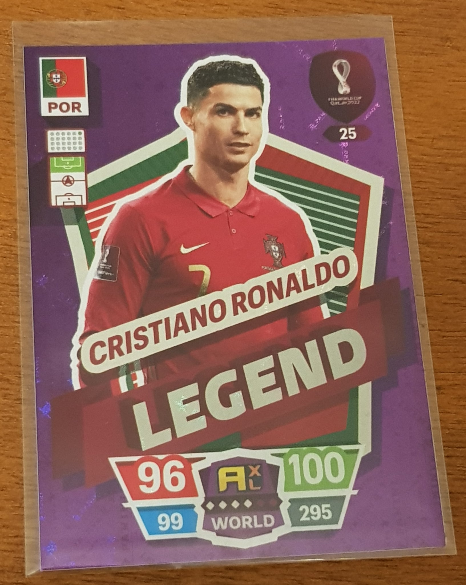2022 Panini Adrenalyn World Cup Qatar Cristiano Ronaldo #25 Legend Trading Card