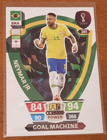 2022 Panini Adrenalyn World Cup Qatar Neymar Jr. #381 Goal Machine Trading Card