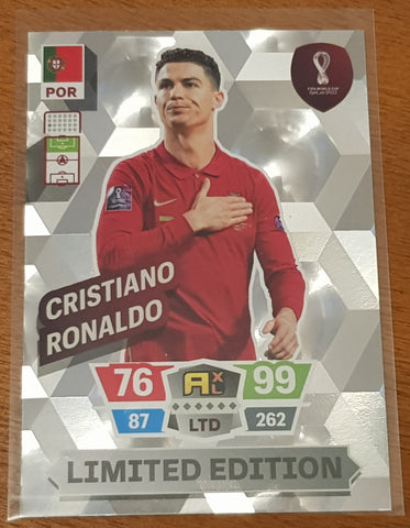 2022 Panini Adrenalyn World Cup Qatar Cristiano Ronaldo Limited Edition Trading Card