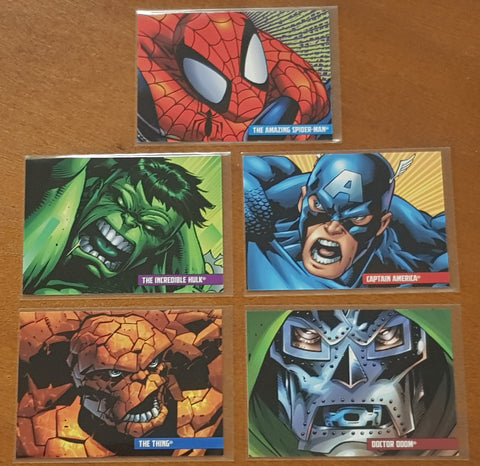 1999 Universal Studios Marvel Super Hero Island Trading Card Set