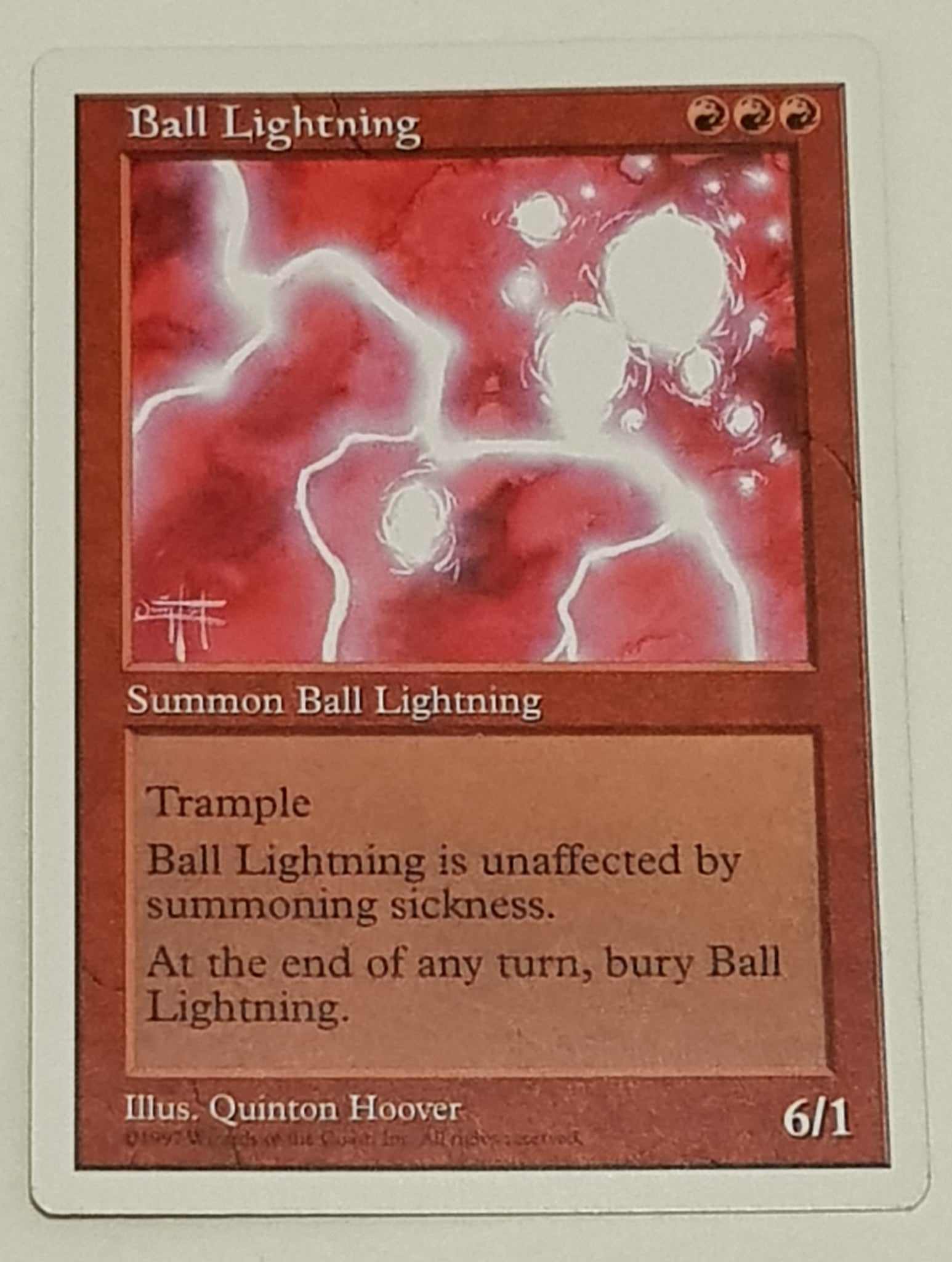 Magic the Gathering 5th Edition Ball Lightning Trading Card