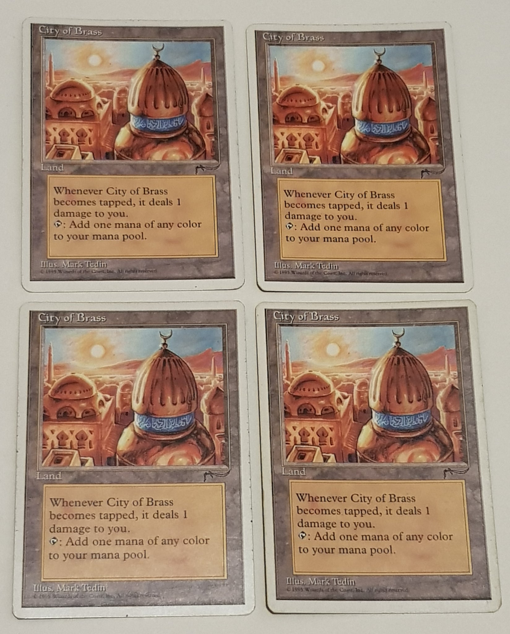 Magic the Gathering Chronicles 4x City of Brass Trading Card Play Set