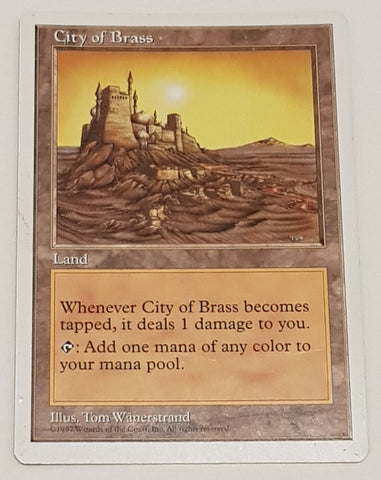 Magic the Gathering 5th Edition City of Brass Trading Card