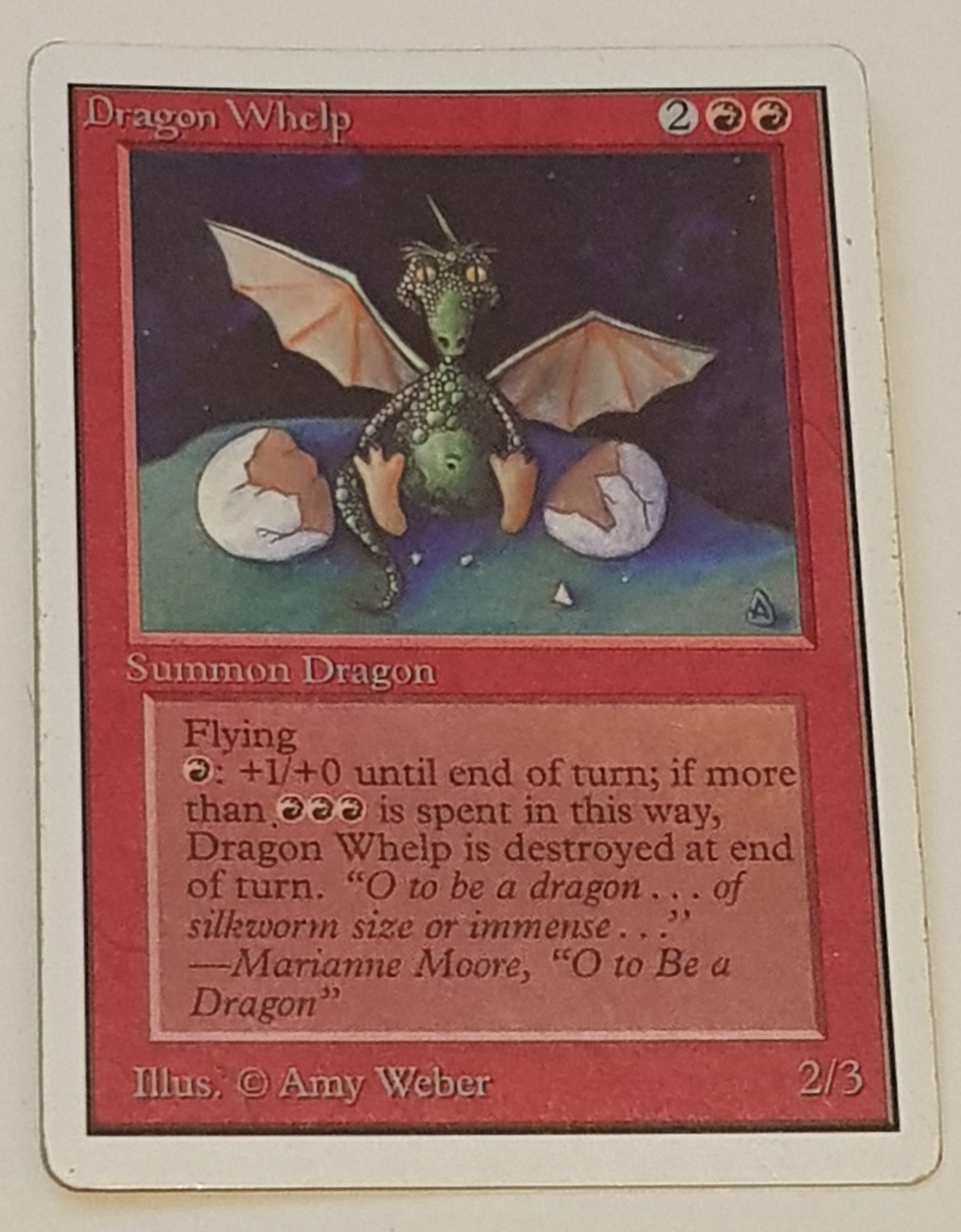 Magic the Gathering Unlimited Dragon Whelp Trading Card