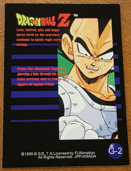 1999 Funimation Dragon Ball Z Goku G-2 Prismatic Refractor Trading Card