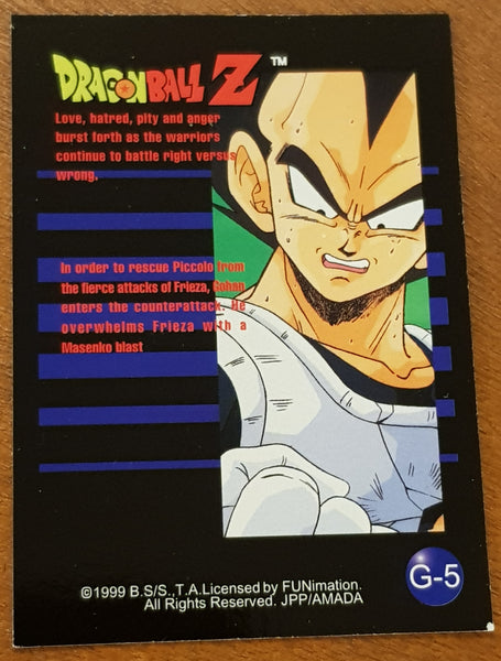 1999 Funimation Dragon Ball Z Gohan G-5 Prismatic Refractor Trading Card