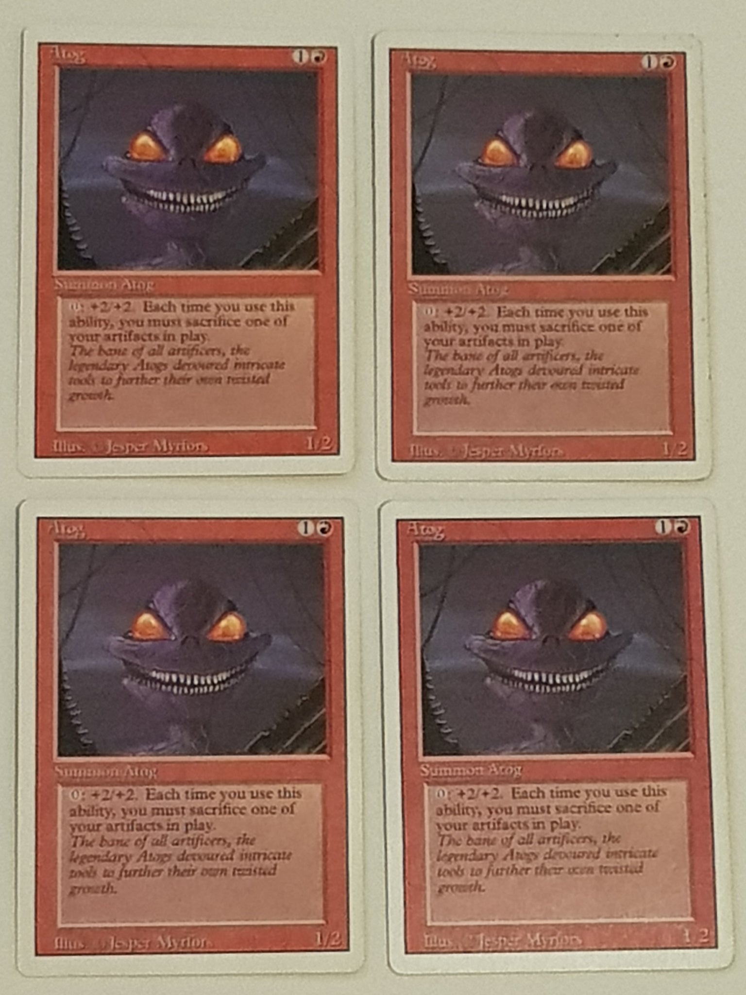 Magic the Gathering Revised 4x Atog Trading Card Play Set Rotterdam Comics Magic the Gathering Revised 4x Atog Trading Card Play Set Rotterdam Comics