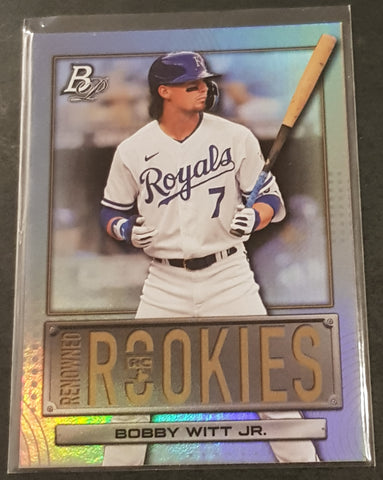 2022 Bowman Platinum Baseball Renowned Rookies Bobby Witt Jr. #RE-13 Rookie Card