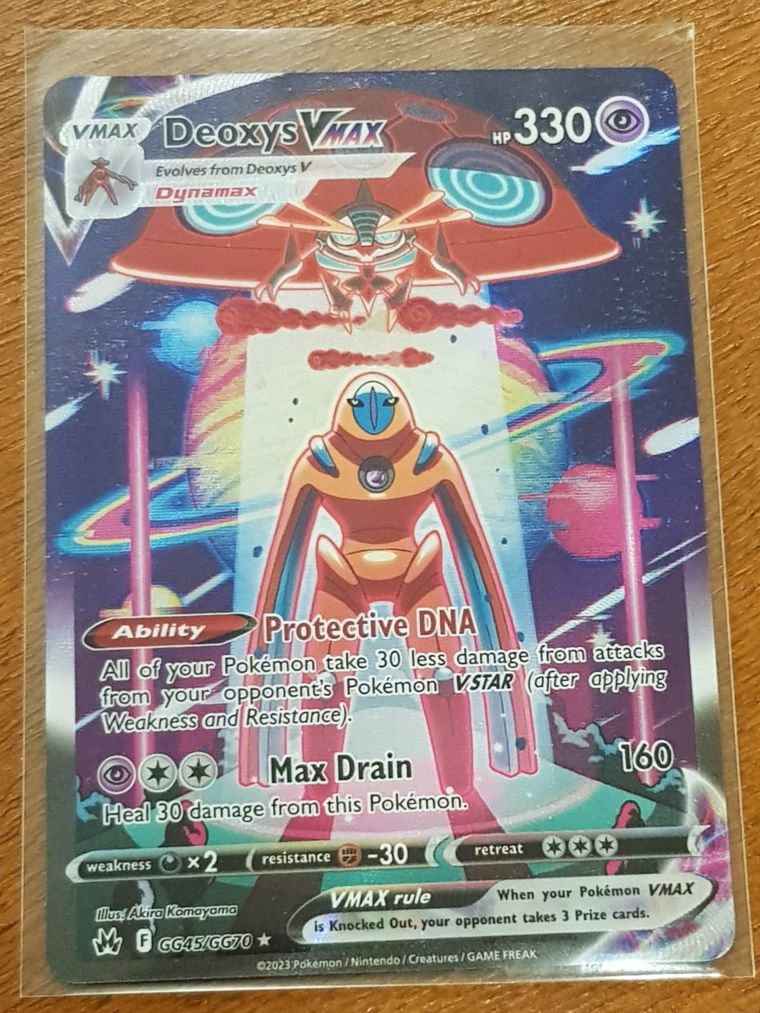 deoxys vmax pokemon card Pokemon Sword and Shield Crown Zenith Deoxys Vmax #GG45/GG70 Holo Trading Card