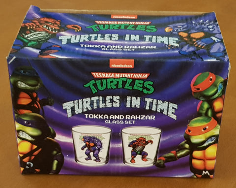 Teenage Mutant Ninja Turtles "Turtles in Time" Tokka and Rahzar Glass Set
