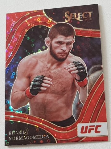 2022 Panini Select UFC Khabib Nurmagomedov #284 Octagonside Red Mojo /99 Trading Card