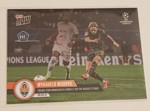 2022-23 Topps Now Champions League Mykhaylo Mudryk #11 Rookie Card
