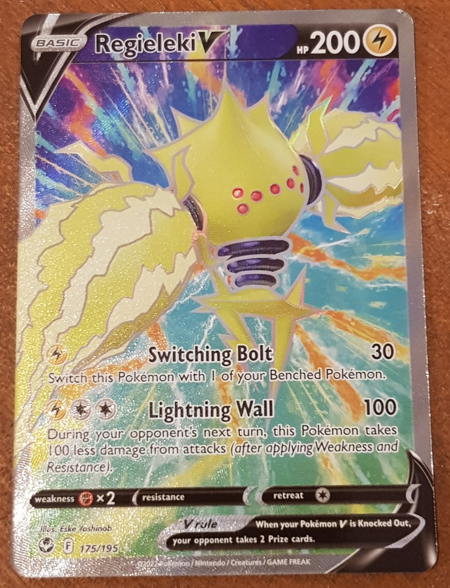 Pokemon Sword and Shield Silver Tempest Regieleki V #175/195 Holo Trad Rotterdam Comics Pokemon Sword and Shield Silver Tempest Regieleki V #175/195 Holo Trad Rotterdam Comics