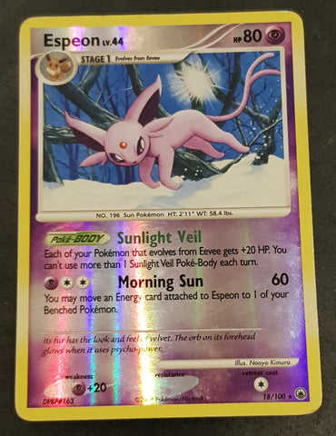 Pokemon Diamond and Pearl Majestic Dawn Espeon #18/100 Reverse Holo Trading Card