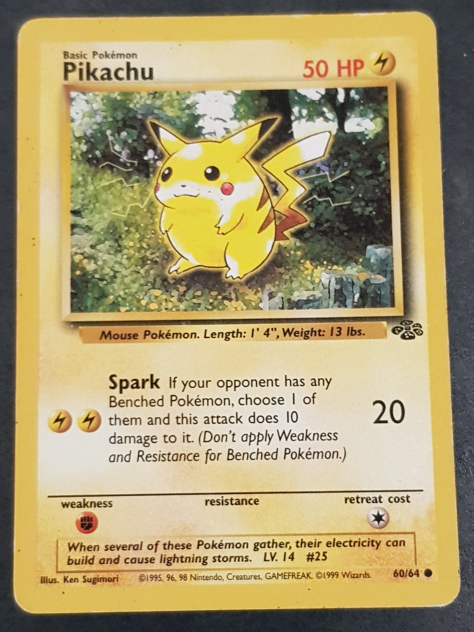 Pokemon Jungle Pikachu #60/64 Trading Card
