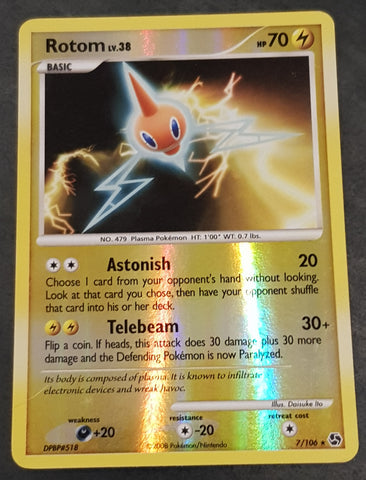 Pokemon Diamond and Pearl Great Encounters Rotom #7/106 Reverse Holo Trading Card