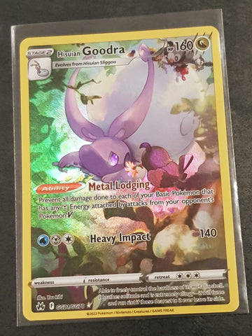 Pokemon Sword and Shield Crown Zenith Hisuian Goodra #GG21/GG70 Holo Trading Card