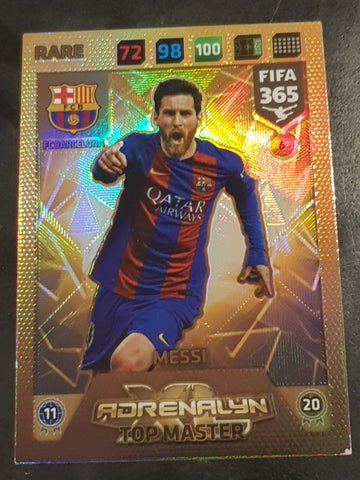 2018 Panini Adrenalyn FIFA 365 Lionel Messi Top Master #6 Trading Card