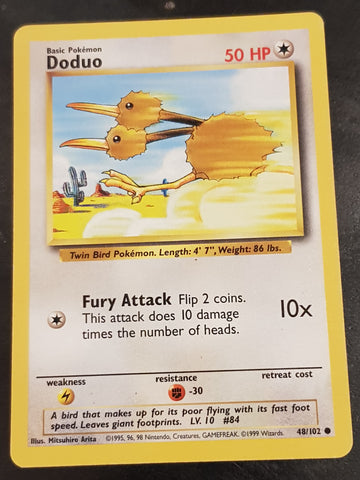 Pokemon Base Doduo #48/102 Trading Card
