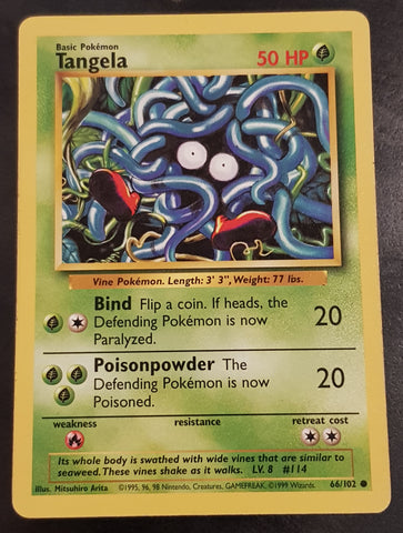Pokemon Base Tangela #66/102 Trading Card