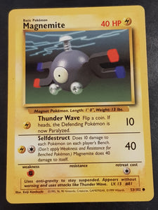 Pokemon Base Magnemite #53/102 Trading Card