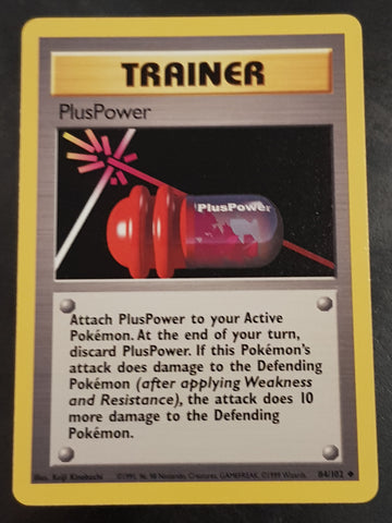Pokemon Base PlusPower #84/102 Trading Card