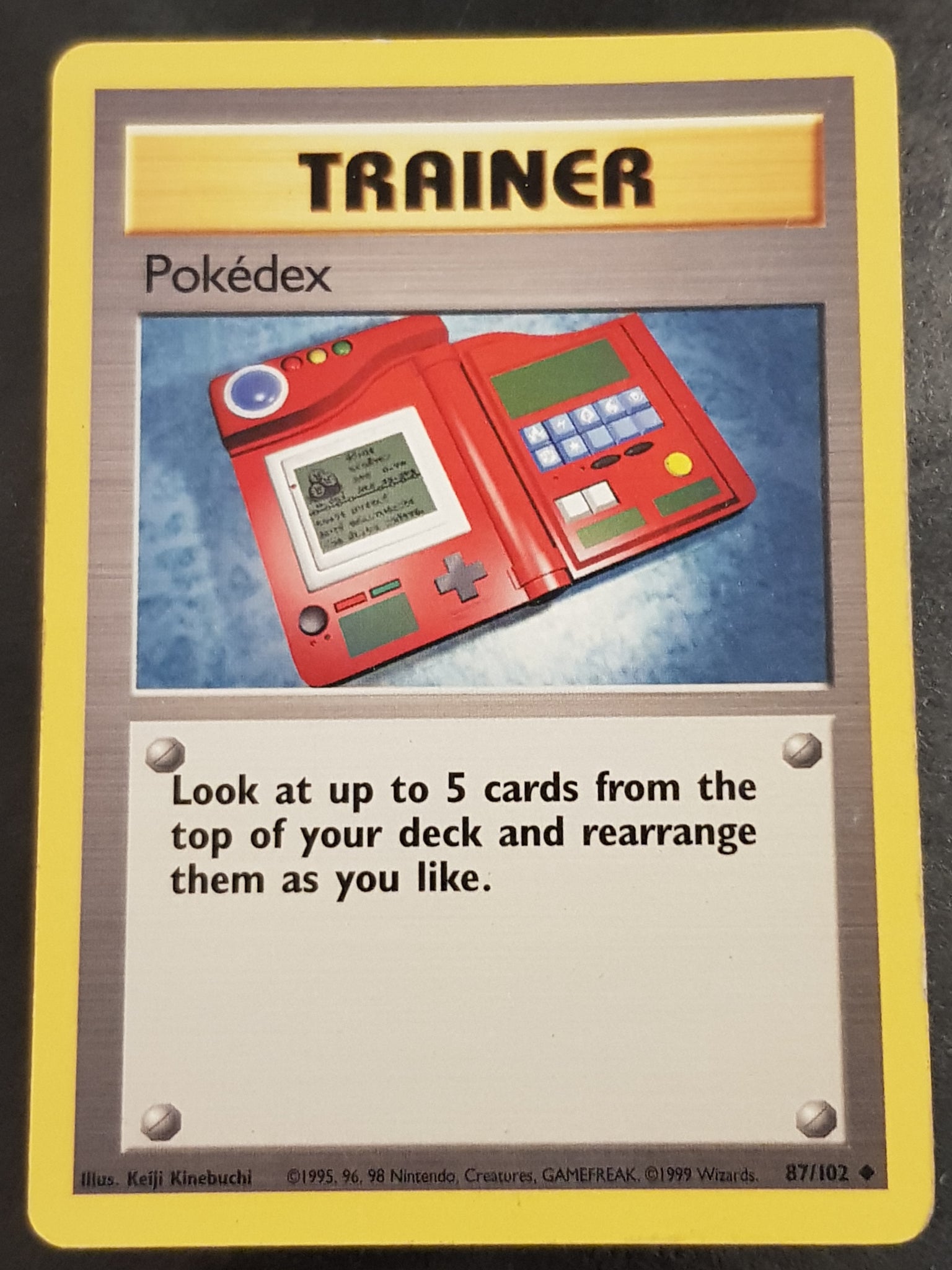 Pokemon Base Set Pokedex #87/102 Trading Card