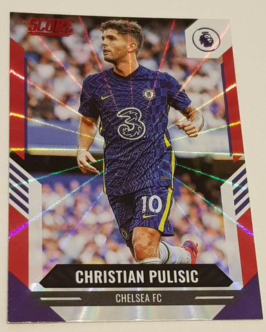 2021-22 Panini Score Premier League Christian Pulisic #18 Red Laser Parallel Trading Card