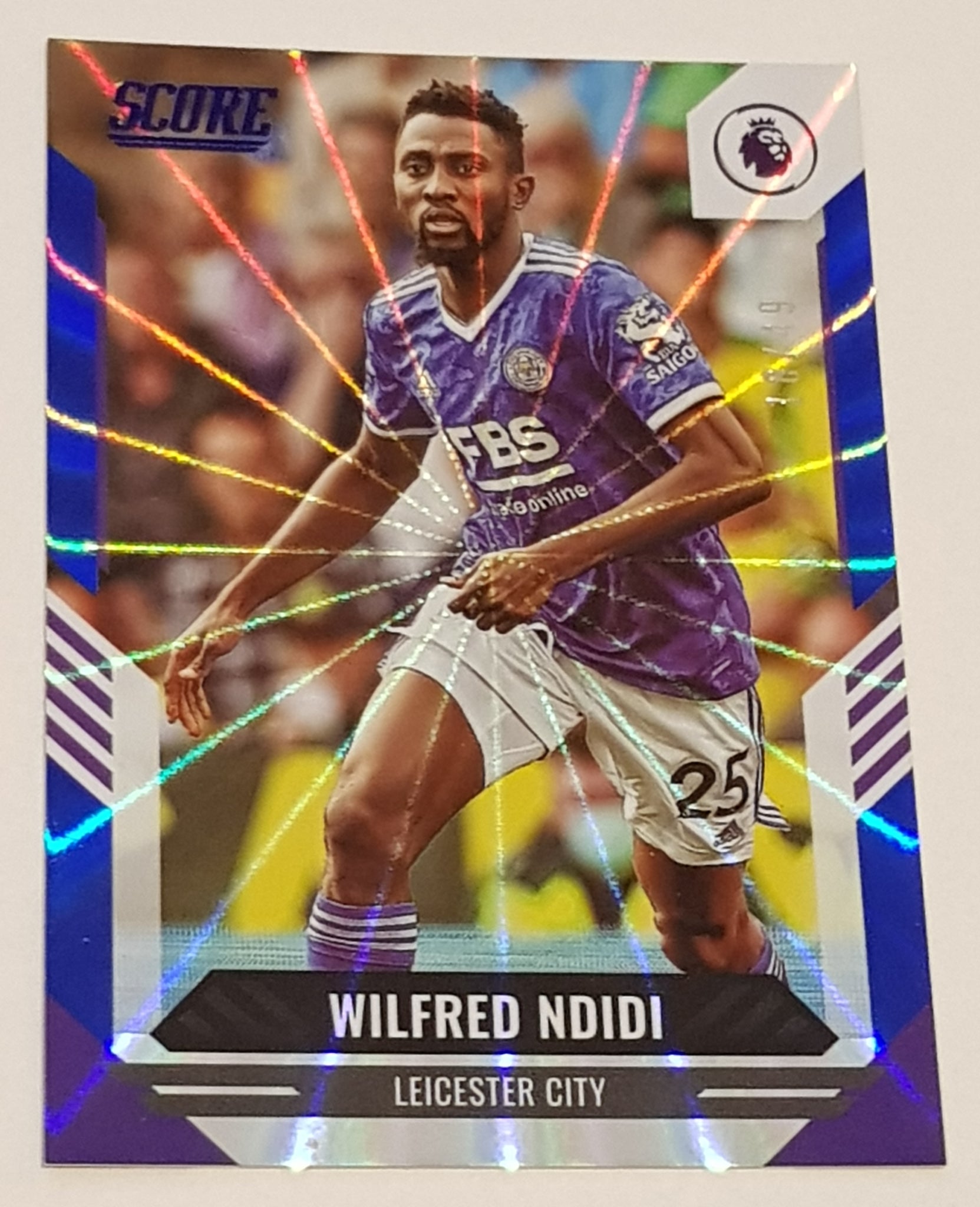 2021-22 Panini Score Premier League Wilfred Ndidi #98 Blue Laser Parallel /49 Trading Card
