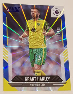 2021-22 Panini Score Premier League Grant Hanley #113 Blue Laser Parallel /49 Trading Card