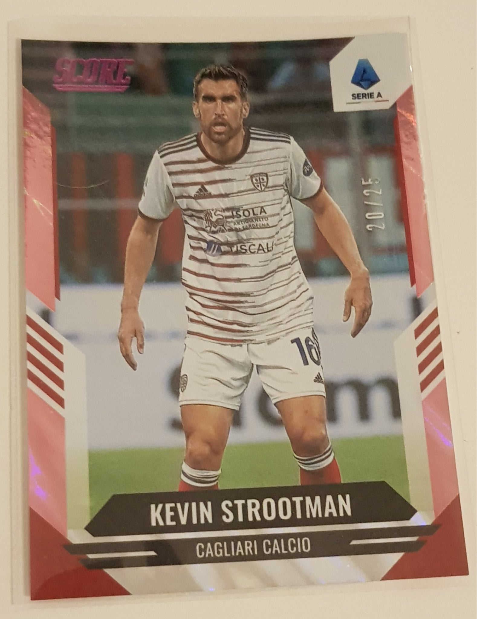 2021-22 Panini Score Serie A Kevin Strootman #99 Pink Lava Parallel /25 Trading Card