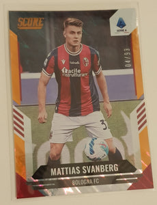 2021-22 Panini Score Serie A Mattias Svanberg #165 Orange Lava Parallel /99 Trading Card