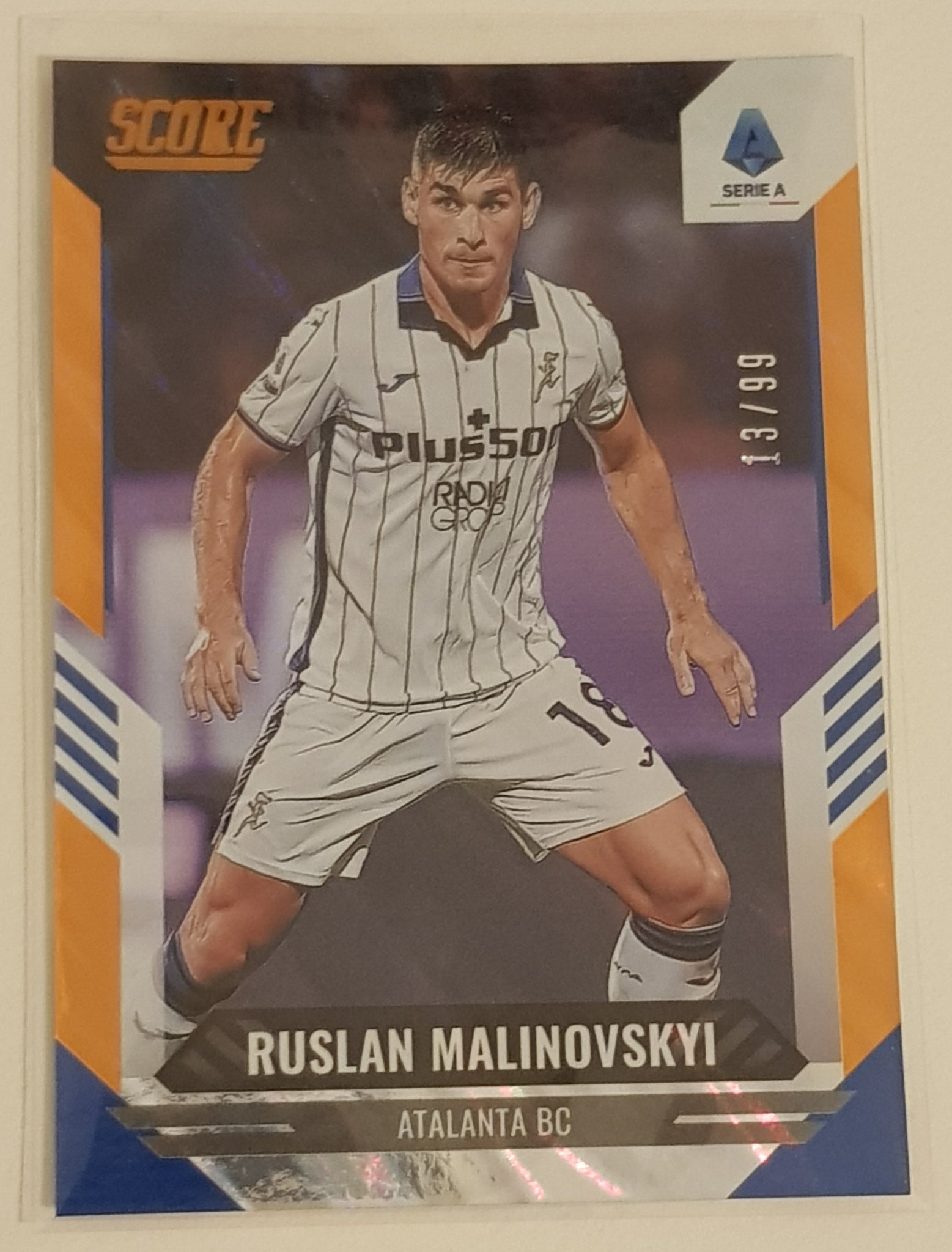 2021-22 Panini Score Serie A Ruslan Malinovskyi #54 Orange Lava Parallel /99 Trading Card
