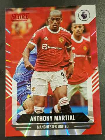 2021-22 Panini Score Premier League Anthony Martial #64 Red Laser Parallel Trading Card