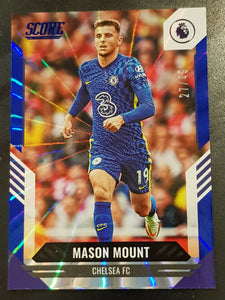 2021-22 Panini Score Premier League Mason Mount #16 Blue Laser Parallel /49 Trading Card