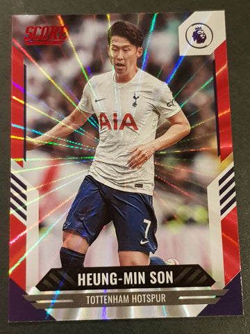 2021-22 Panini Score Premier League Heung-Min Son #169 Red Laser Parallel Trading Card