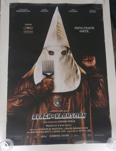 BlacKKKlansman Original 27x39" 1-Sheet Teaser B Movie Poster (2018)