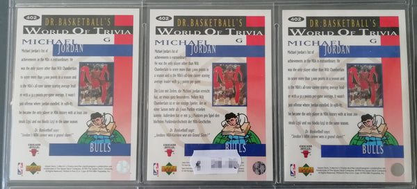 1994-95 Upper Deck Michael Jordan #402 Gold Signature Trading Card Set NM