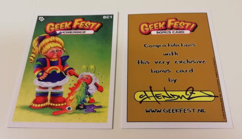 2019 Geek Fest Bonus Card #BC1 Signed Trading Card