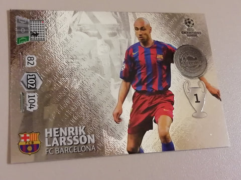 2012-13 Panini Adrenalyn Champions League Henrik Larsson Legend Trading Card