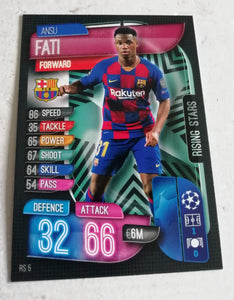 2019-20 Topps Match Attax Ansu Fati Rising Star #RS5 Rookie Card