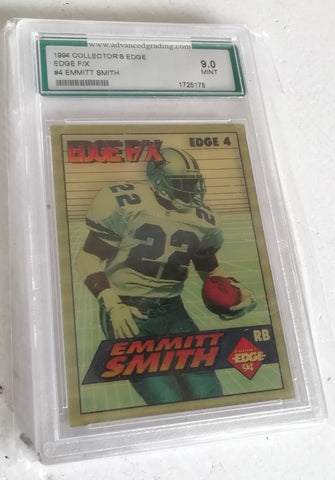 1994 Collector's Edge F/X #4 Emmitt Smith AGS 9 Trading Card