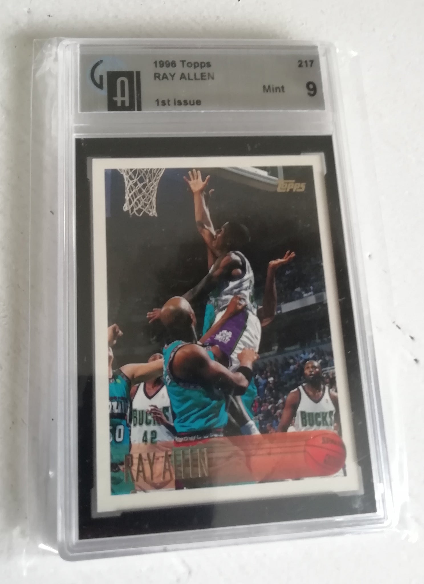 1996 Topps Ray Allen #217 Rookie Trading Card